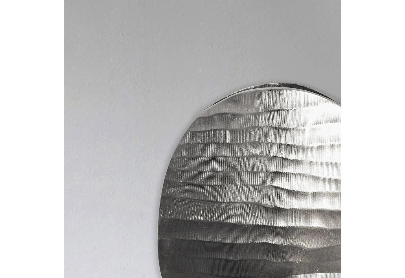 FINEBUY Tischvase 2er Set Aluminium Silber Modern Wellenmuster - Bild 4