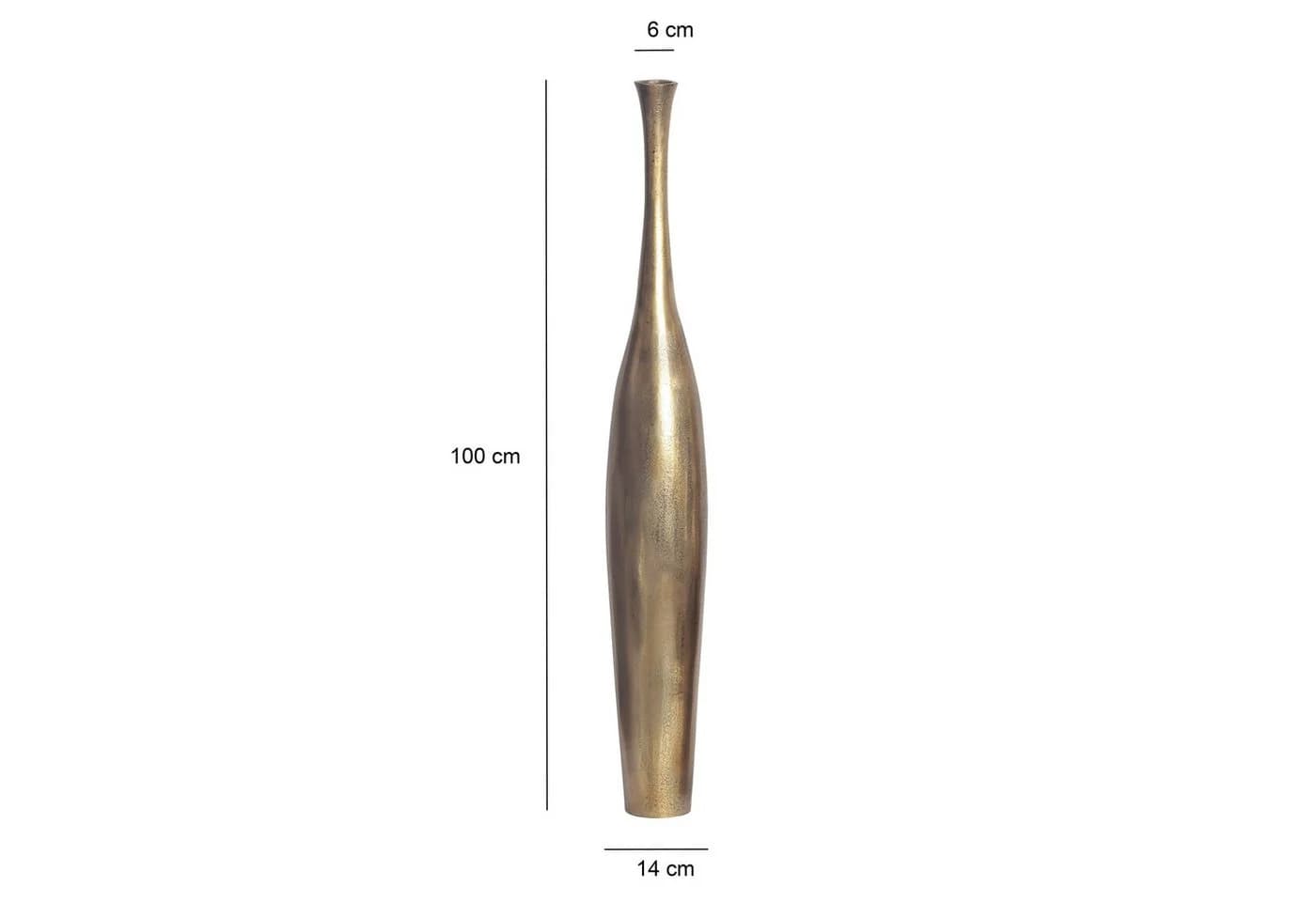 FINEBUY Bodenvase FB65126 Aluminium Gold 100 cm - Bild 3