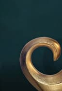 FINEBUY Tischvase FB65128 Vase Blumenvase 47 cm Aluminium Spirale Gold Bild 5
