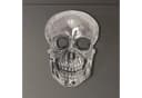 FINEBUY Wanddekoobjekt Totenkopf Aluminium Silber Bild 2