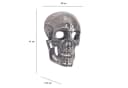 FINEBUY Wanddekoobjekt Totenkopf Aluminium Silber Bild 3