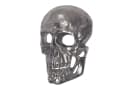 FINEBUY Wanddekoobjekt Totenkopf Aluminium Silber Bild 5