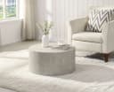 FINEBUY Couchtisch FB71674 Rund 60cm Wohnzimmertisch Sandstein Design Bild 1