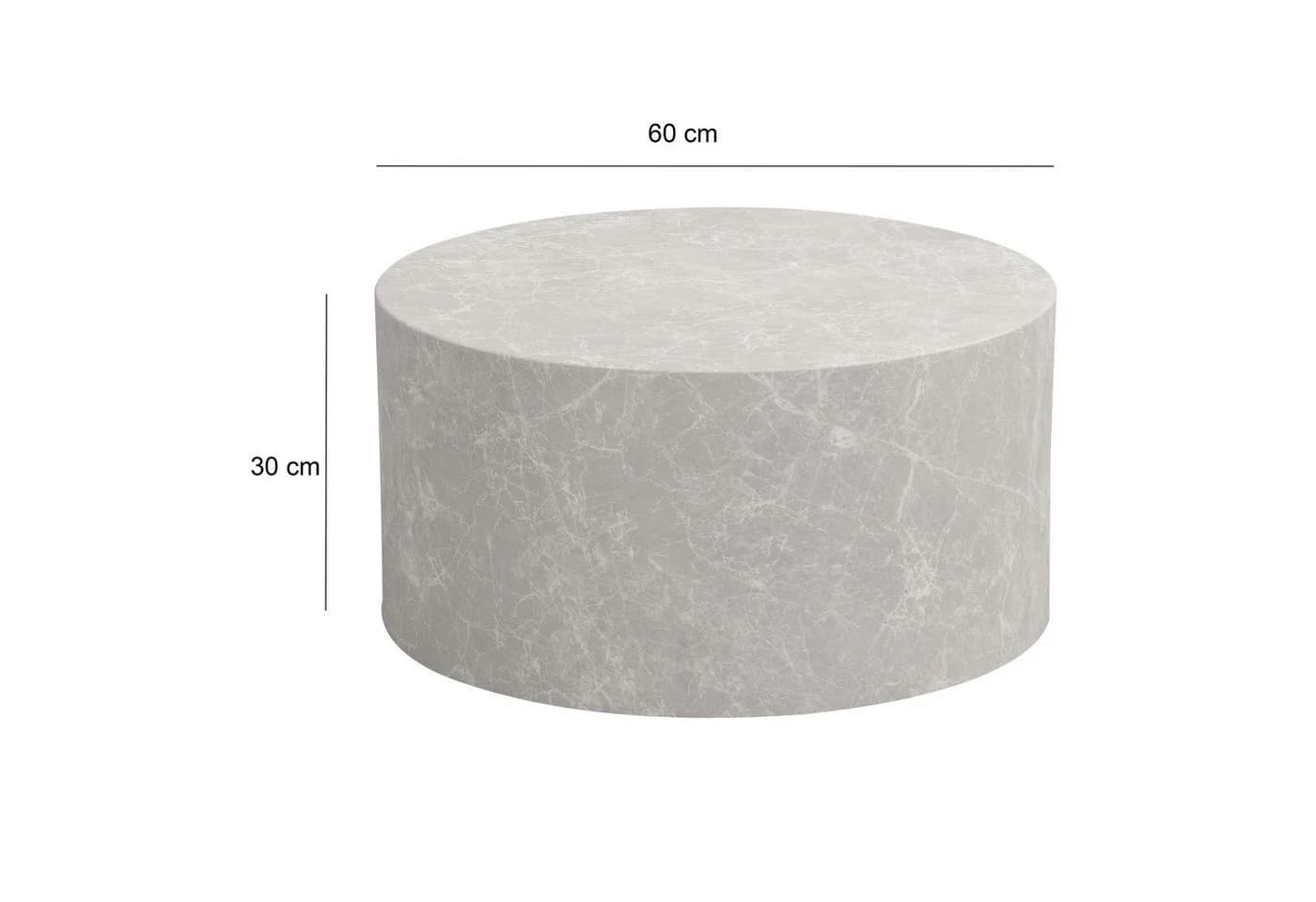 FINEBUY Couchtisch FB71674 Rund 60cm Wohnzimmertisch Sandstein Design - Bild 3