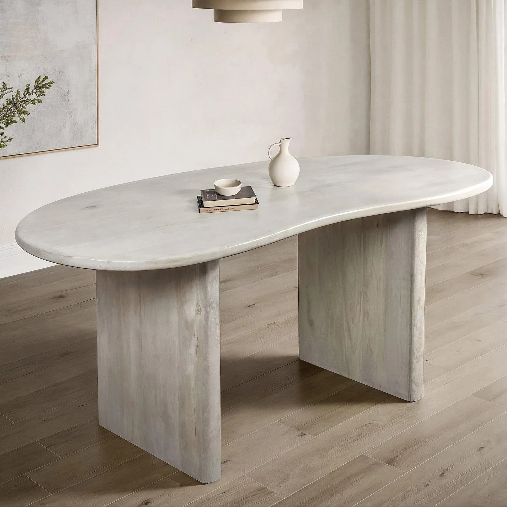 Esszimmertisch FineBuy Esstisch 180 cm Holz Massiv Weiß