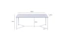 FINEBUY Couchtisch Glas Metall 100 cm Weiß Modern Bild 3