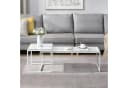 FINEBUY Satztisch 2er Set Glas Metall Weiß Modern Bild 4