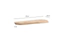 FINEBUY Wandregal FB74755 Schweberegal Akazie Massivholz 40cm Organische Form Bild 3