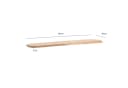 FINEBUY Wandregal FB74763 Schweberegal Akazie Massivholz 120cm Organische Form Modern Bild 3