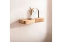 FINEBUY Wandregal FB74736 Akazie Massivholz 60cm Wandboard mit Schubladen Bild 2