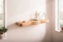 FINEBUY Wandregal FB74740 Schweberegal Akazie Massivholz 100cm Wandboard mit Schubladen Bild 1