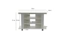 FINEBUY Lowboard FB113939 TV Schrank Weiß 78cm TV Bank Rollen & drehbare Oberplatte Bild 3