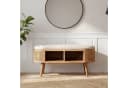 FINEBUY Sitzbank FB114016 Massivholz Akazie Braun mit Stauraum Bild 2