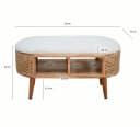 FINEBUY Sitzbank FB114016 Massivholz Akazie Braun mit Stauraum Bild 3