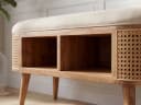 FINEBUY Sitzbank FB114016 Massivholz Akazie Braun mit Stauraum Bild 5