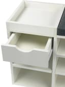 FINEBUY Schuhbank FB78602 Garderobenbank Weiß 100cm Flurbank Sitzbank Schuhregal Flur Bild 4