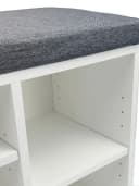 FINEBUY Schuhbank FB78602 Garderobenbank Weiß 100cm Flurbank Sitzbank Schuhregal Flur Bild 5