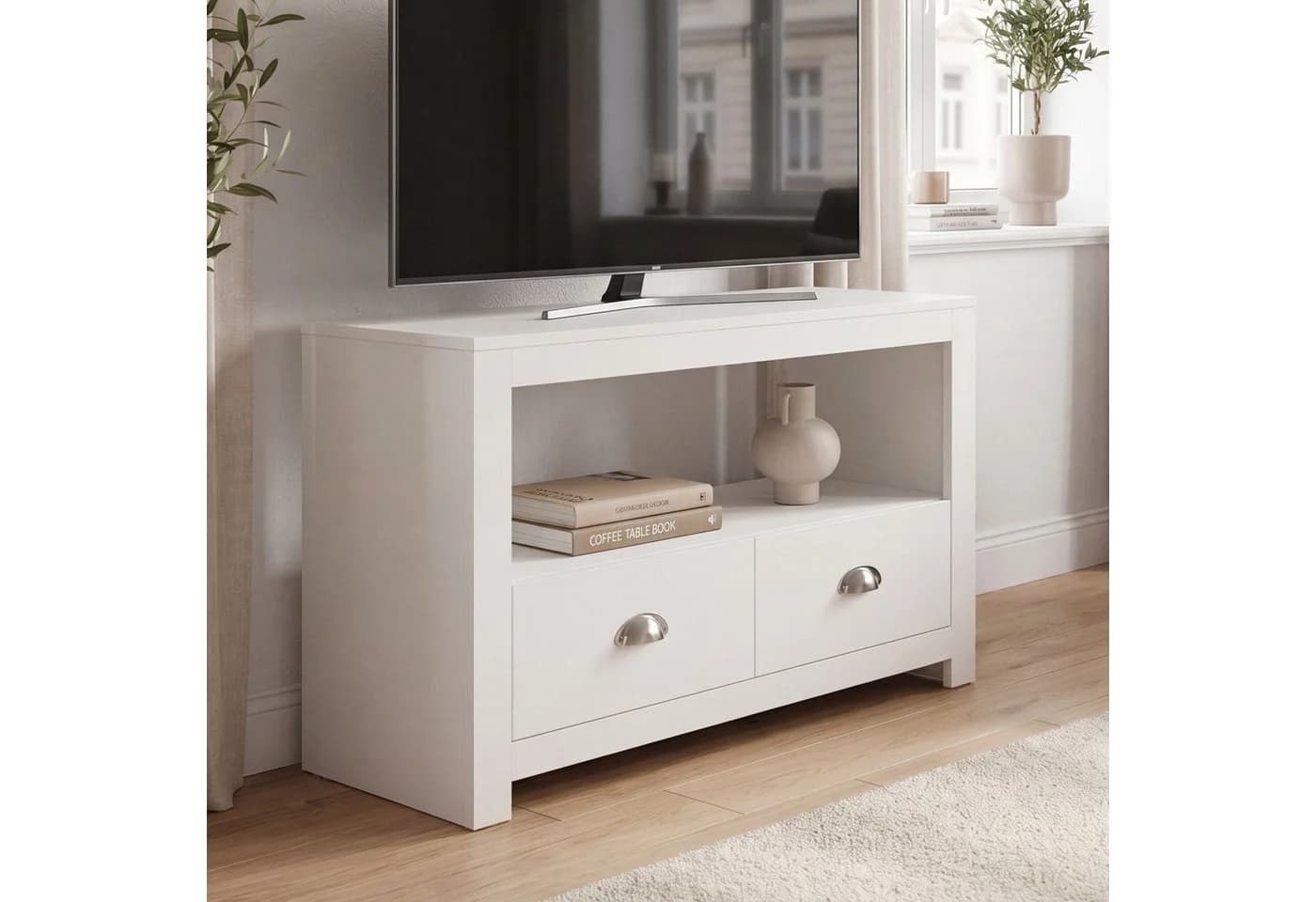 FINEBUY Lowboard FB113949 TV Möbel Weiß 85cm - Bild 2