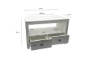 FINEBUY Lowboard FB113949 TV Möbel Weiß 85cm Bild 3
