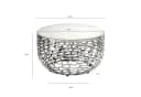 FINEBUY Couchtisch FB77384 Marmor Silber Bild 3