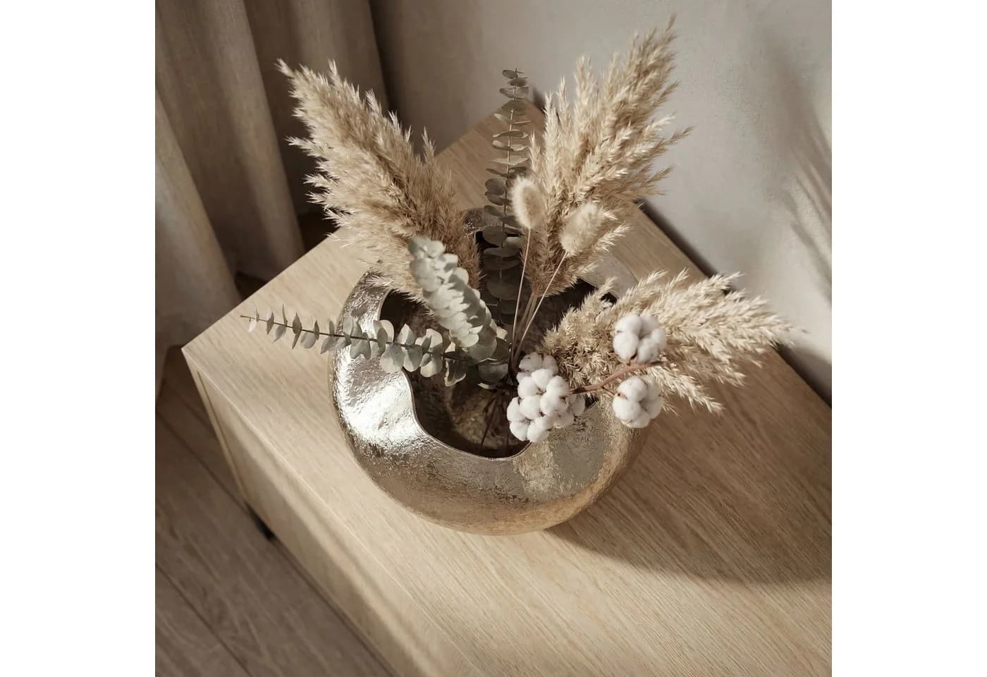 FINEBUY Tischvase Aluminium Silber 30cm - Bild 4