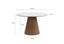 FINEBUY Esstisch rund 120cm Marmor Optik Braun Bild 3