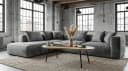 FINEBUY Couchtisch Nierenform Weiß Schwarz Mango Holz Bild 1