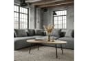 FINEBUY Couchtisch Nierenform Weiß Schwarz Mango Holz Bild 2