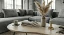 FINEBUY Couchtisch Nierenform Weiß Schwarz Mango Holz Bild 4