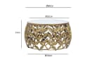 FINEBUY Runder Couchtisch 60cm Marmor Alu Gold Bild 3