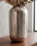 FINEBUY Bodenvase 45 cm Aluminium Silber Bild 5