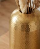 FINEBUY Bodenvase Aluminium Gold Kapselform Bild 5