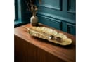 FINEBUY Dekoschale 60cm Gold Aluminium Blattdesign Bild 1