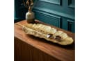 FINEBUY Dekoschale 60cm Gold Aluminium Blattdesign Bild 2