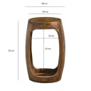FINEBUY Beistelltisch rund Mango Massivholz Braun Modern Bild 3