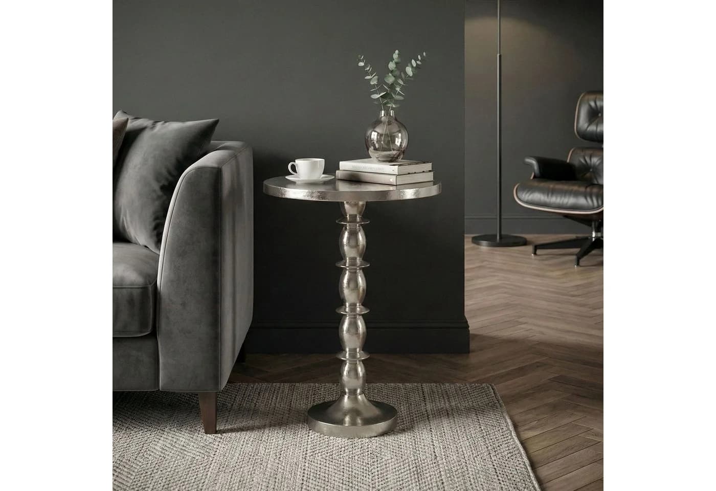 FINEBUY Beistelltisch FB116321 Silber Aluminium Modern - Bild 2