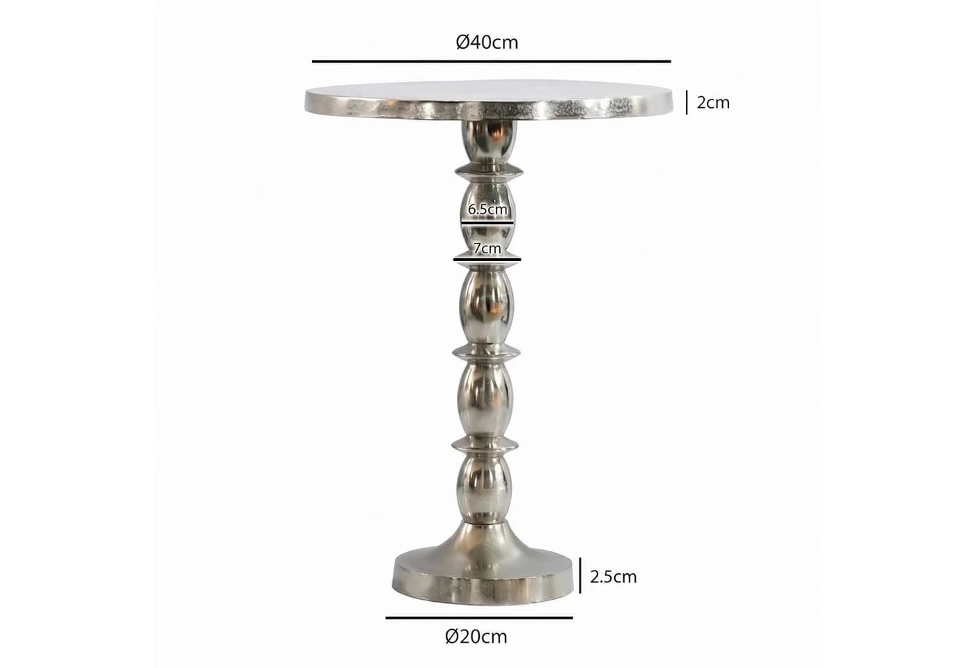 FINEBUY Beistelltisch FB116321 Silber Aluminium Modern - Bild 3