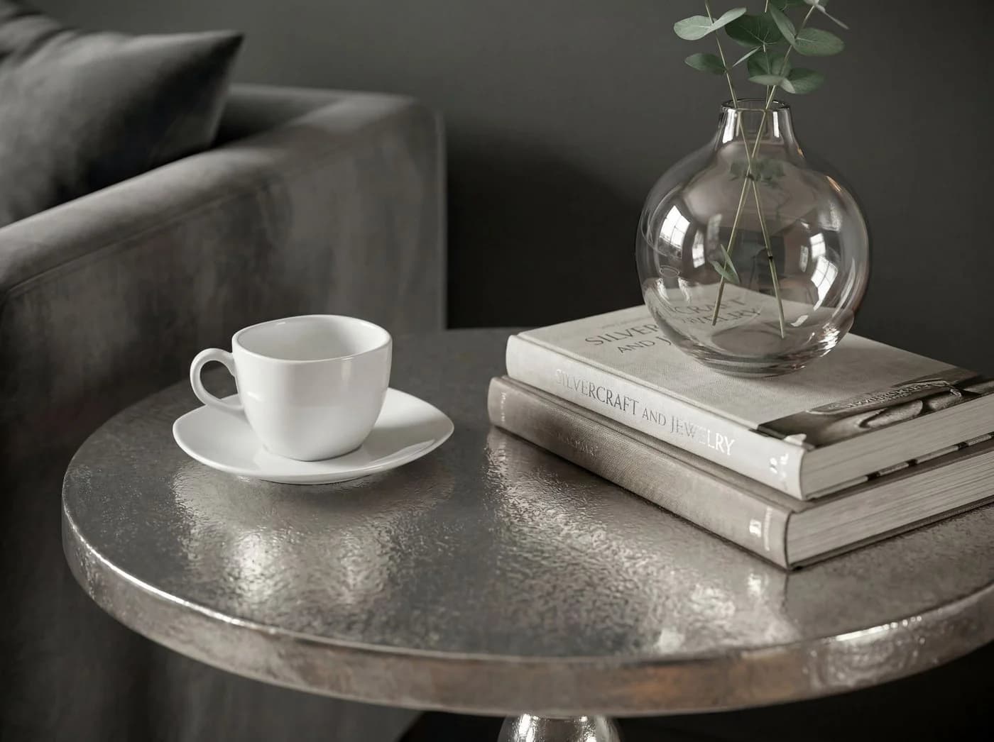 FINEBUY Beistelltisch FB116321 Silber Aluminium Modern - Bild 4
