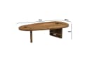 FINEBUY Couchtisch oval 120cm Mango Massivholz Braun Modern Bild 4