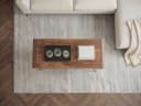 FINEBUY Couchtisch Mangoholz Metall Retro Braun/Schwarz Bild 5