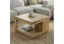 FINEBUY Couchtisch Akazie Massivholz 60cm Braun Modern Bild 2