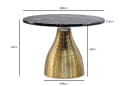 FINEBUY Couchtisch Marmorplatte Schwarz Gold Aluminium Bild 3