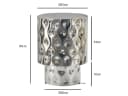 FINEBUY Beistelltisch Silber Aluminium Hammerschlag Bild 3