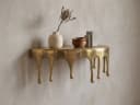 FINEBUY Wandregal Aluminium Gold Tropfenoptik Hängeregal Bild 1