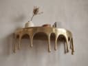 FINEBUY Wandregal Aluminium Gold Tropfenoptik Hängeregal Bild 4