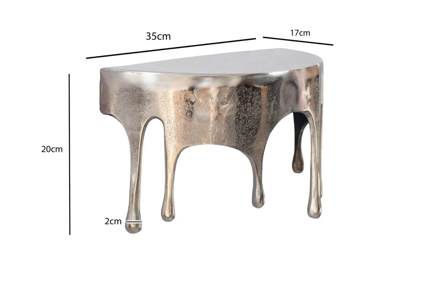 FINEBUY Wandregal Aluminium Silber Tropfenoptik Hängeregal - Bild 3