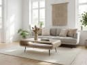 FINEBUY Couchtisch FB116759 Massivholz Weiß Schwarz Bild 1