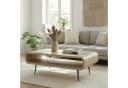FINEBUY Couchtisch FB116759 Massivholz Weiß Schwarz Bild 2