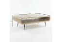 FINEBUY Couchtisch FB116759 Massivholz Weiß Schwarz Bild 3