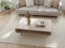 FINEBUY Couchtisch FB116759 Massivholz Weiß Schwarz Bild 5